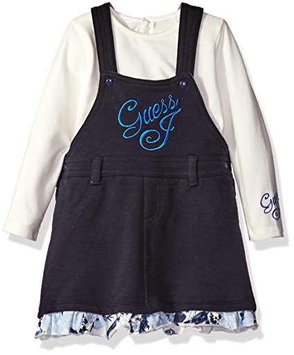 Új, eredeti, címkés Guess márkás babaruha, kislány kantáros ruha.